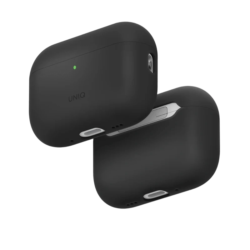 Чехол Uniq для наушников AirPods Pro 3 LINO Liquid silicone with handstrap, Charcoal Grey (AIRPODSPRO3-LINOCHRGRY). Фото 1