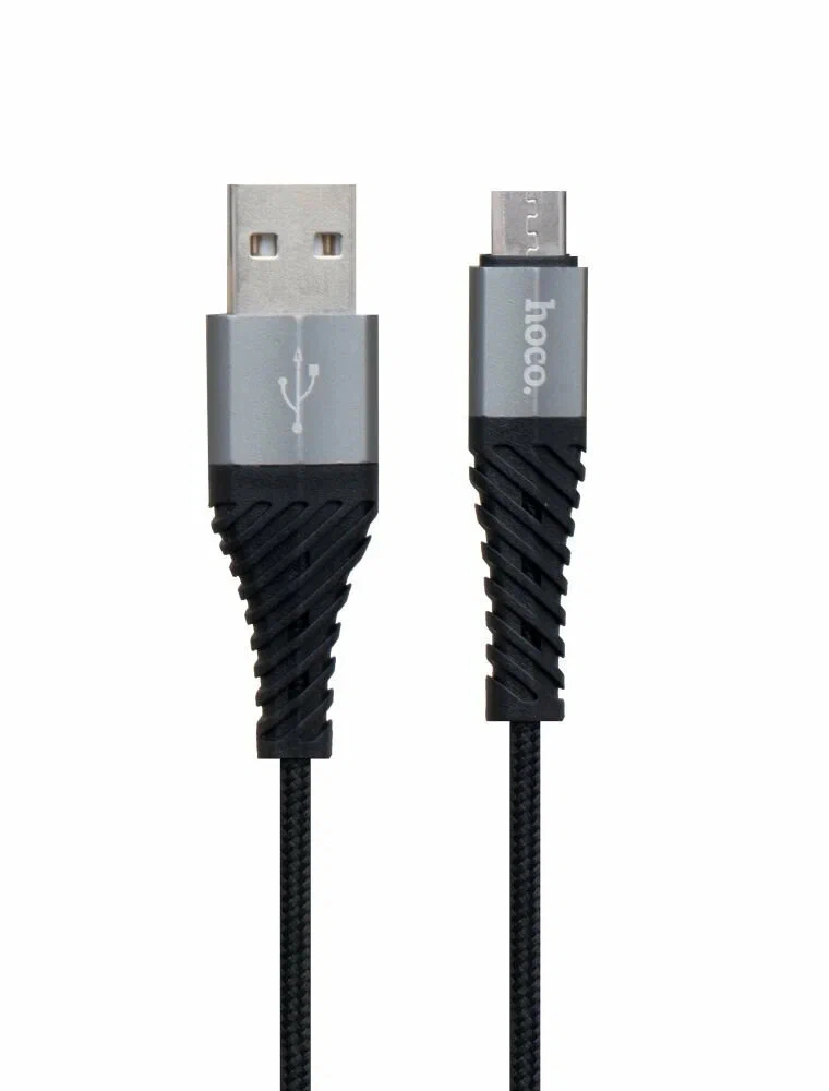 Кабель Hoco X38 USB- Micro 1м, Чёрный. Фото 4