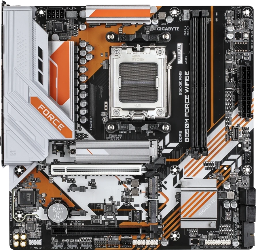 Материнская плата Gigabyte B850M FORCE WF6E (AM5, mATX). Фото 1