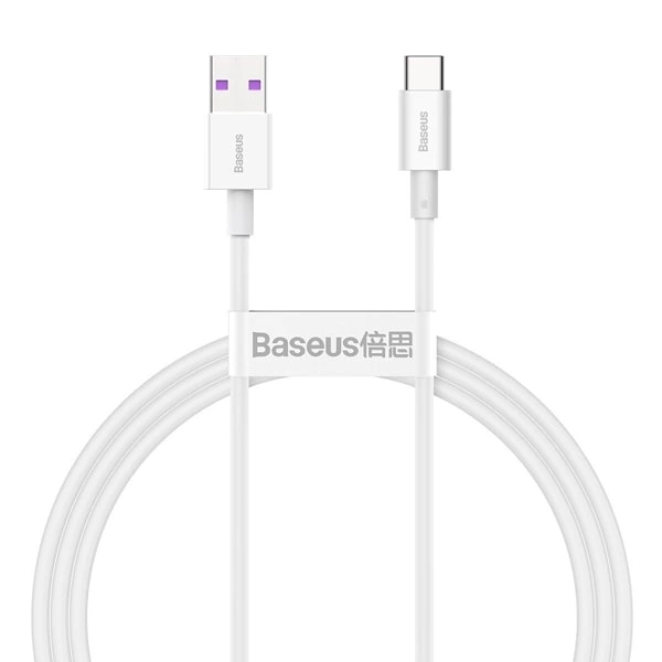 Кабель Baseus Superior Series Fast Charging Data Cable USB to Type-C 66W 1м, Белый (CATYS-02). Фото 1