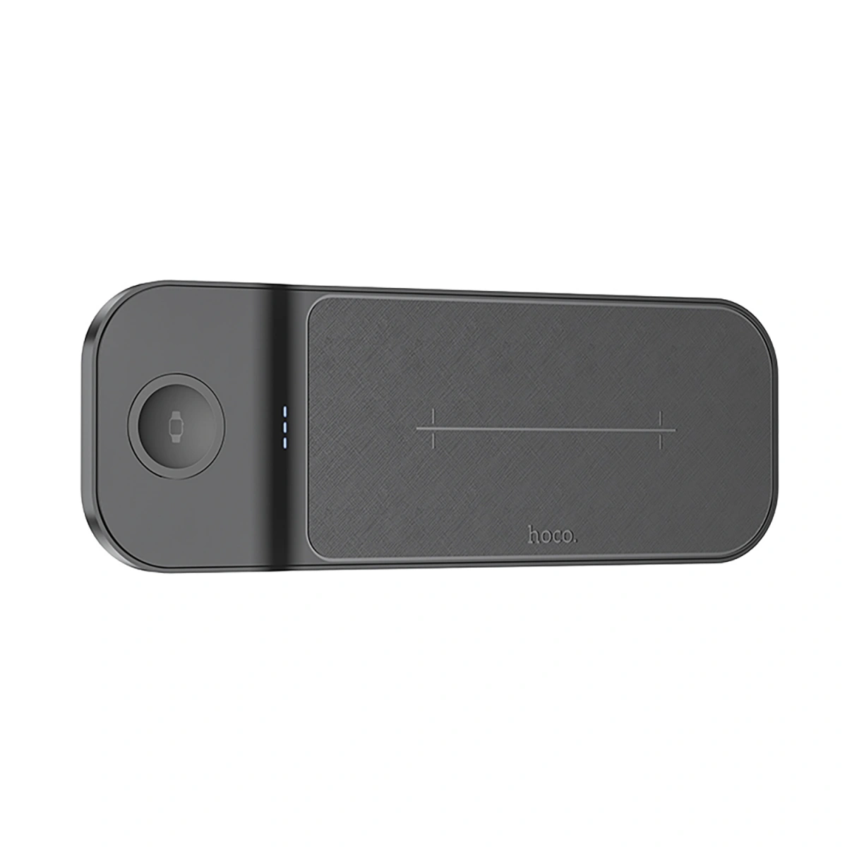 Беспроводное зарядное устройство Hoco CQ6 Step 3-in-1 (Samsung Watch), Чёрное. Фото 1