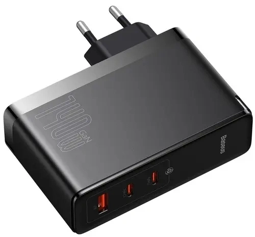 Сетевое зарядное устройство Baseus GaN5 Pro Fast Charger 2C+U 140W, Чёрное (CCGP100201). Фото 2