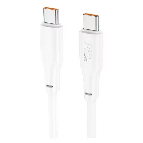 Кабель Hoco X93 Force 100W Fast Charging Type-C/Type-C 1m, White. Фото 1