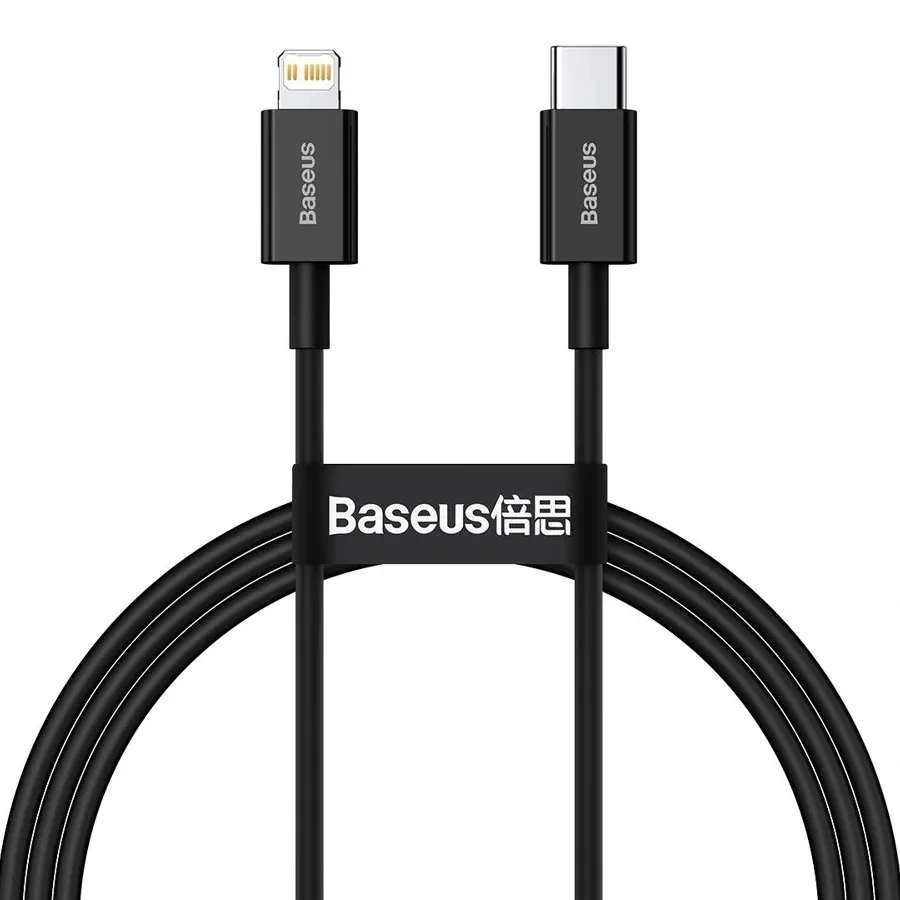Кабель Baseus Superior Series Fast Charging Data Cable Type-C to iP PD 20W 2m, Чёрный (CATLYS-C01). Фото 1