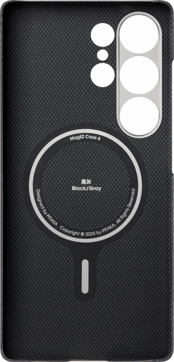 Накладка Pitaka Ultra-Slim для Samsung Galaxy S25 Ultra, Black/Gray (KS2501U). Фото 3