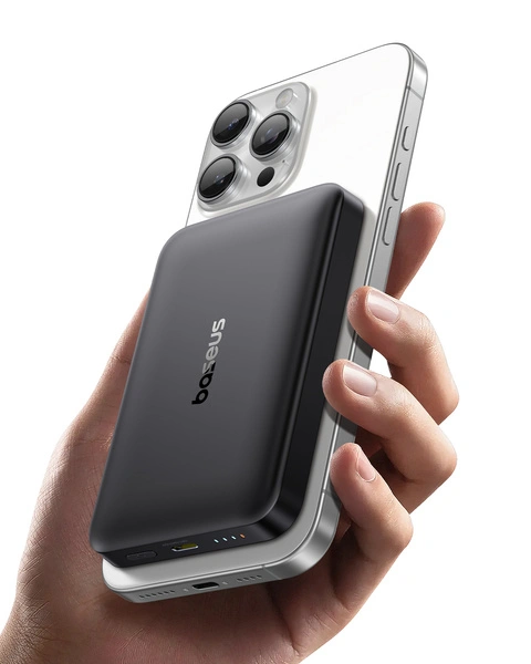 Внешний аккумулятор Baseus EnerFill FM12 Qi2 22.5W 10000mAh, Черный (E0028500). Фото 2