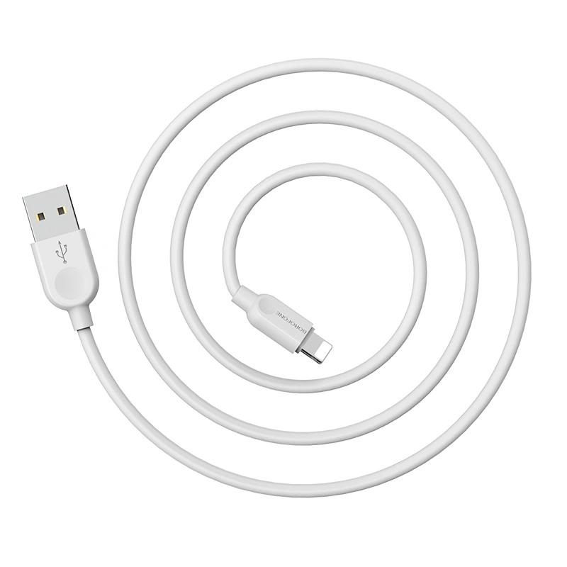 Кабель Borofone BX14 LinkJet USB to Lightning 2m, White. Фото 4