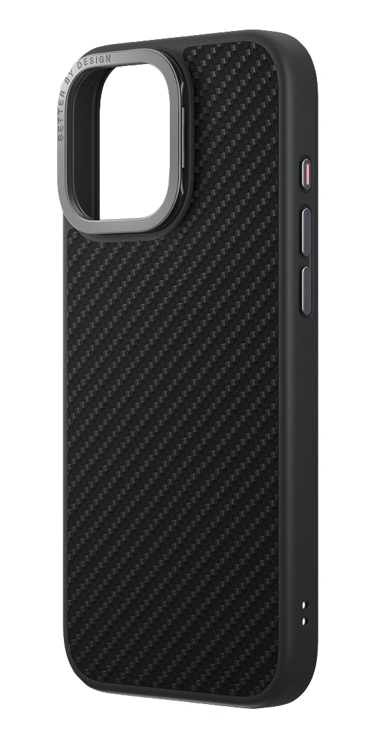 Накладка Uniq для iPhone 16 Pro KEVA Max Kevlar with Camera stand (MagSafe), Black (IP6.3P(2024)-KEVMMBLK). Фото 3