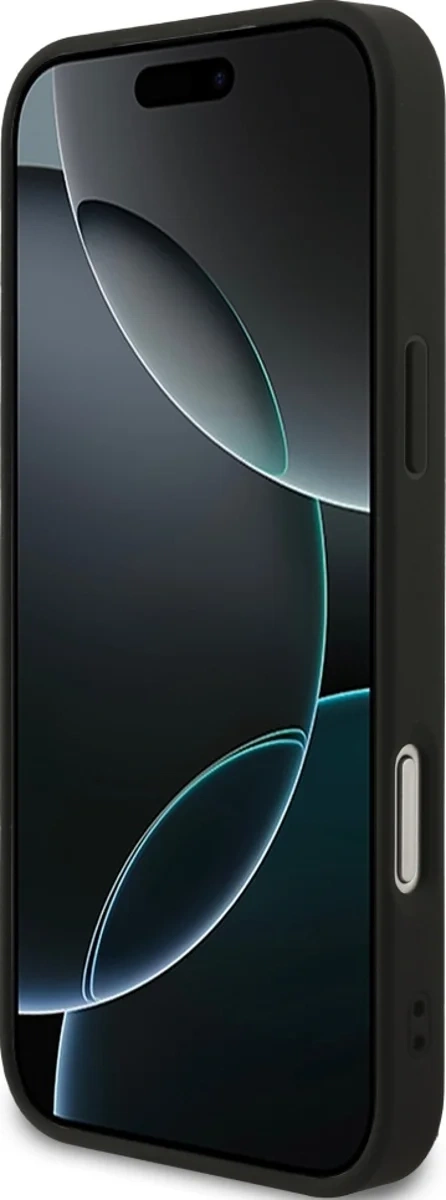 Накладка Guess для iPhone 17 Pro Max PU Saffiano with Classic metal logo (MagSafe), Чёрная (GUHMP17XPSAHMCK). Фото 5