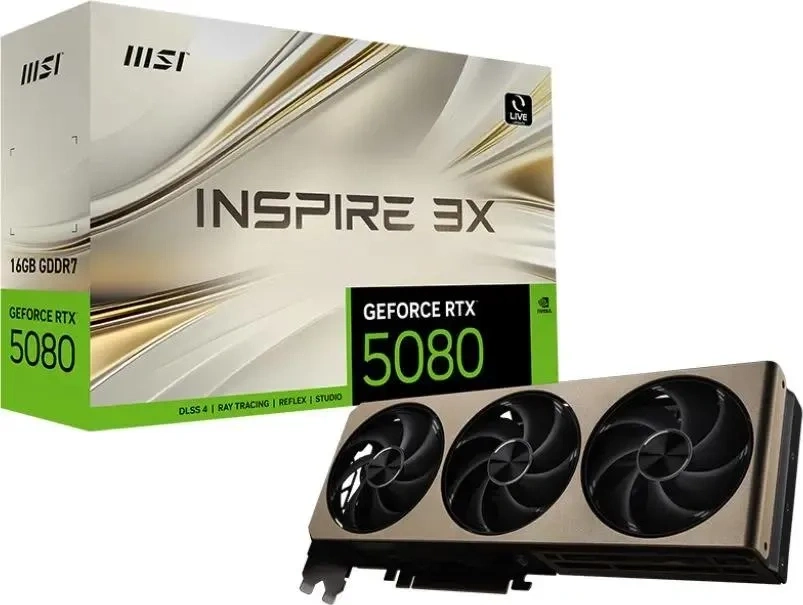 Видеокарта MSI GeForce RTX 5080 INSPIRE 3X 16Гб GDDR7 256 bit PCIe 5.0. Фото 5