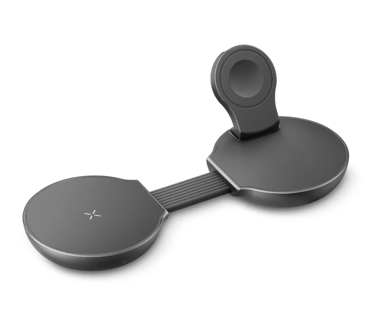 Беспроводная зарядная станция EnergEA AluMag Trio 2, 3in1 Foldable Qi2.2 Aluminium Wireless MagSafe 25W Gun (AM-TRIO2-GUN). Фото 1