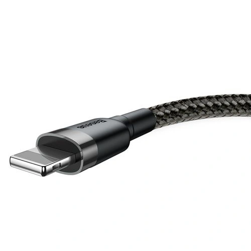 Кабель Baseus Cafule Cable USB To Lightning 2A 3m, Серо-черный (CALKLF-RG1-2A). Фото 2