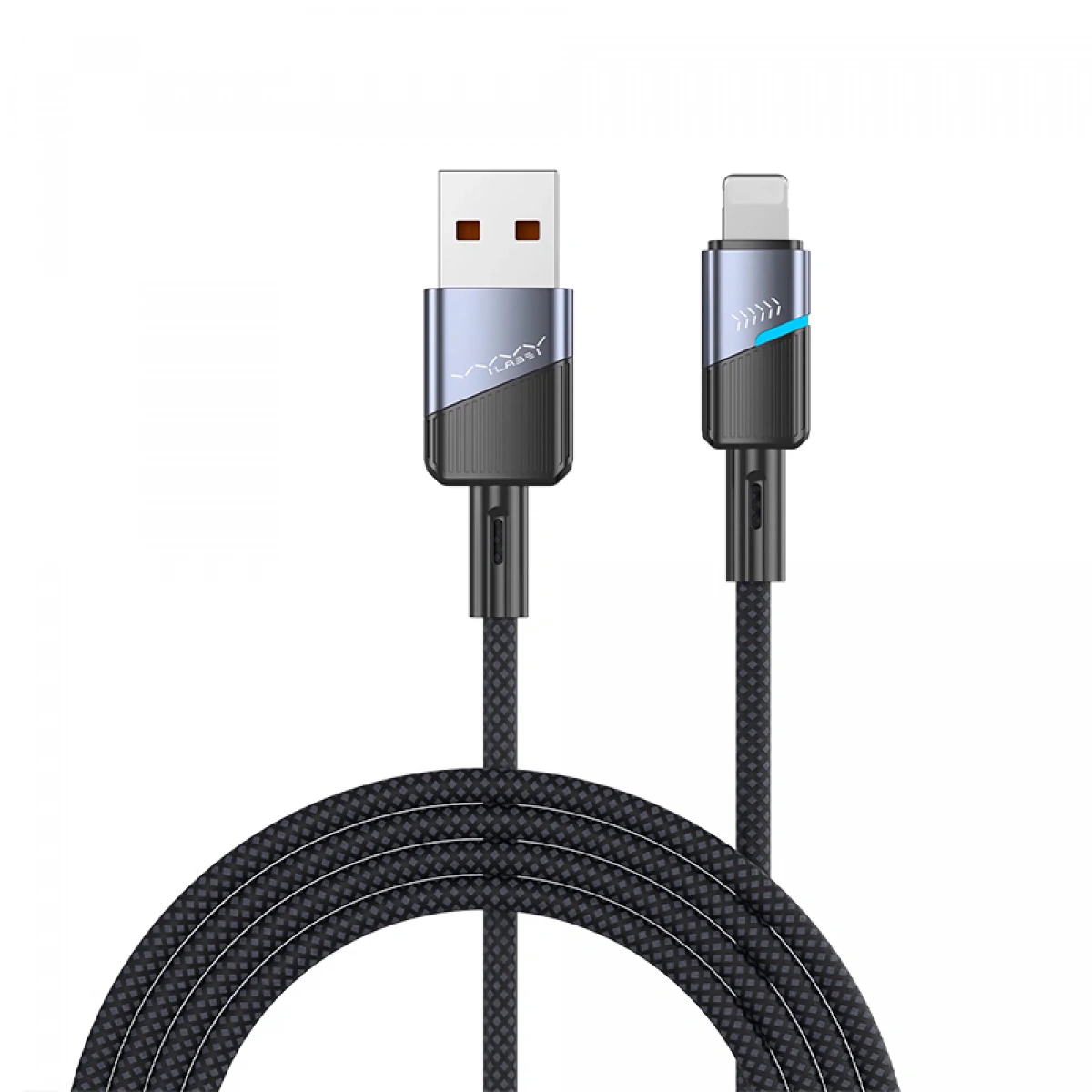 Кабель Vyvylabs Superb Series Fast Charging Data Cable USB to iP 2.4A 2м, Тёмно-серый (VCJLUL2-GY). Фото 1