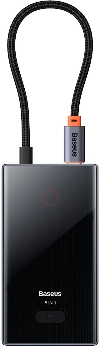 Хаб Baseus PioneerJoy 5-Port Type-C HUB Adapter (Type-C to HDMI4K@60Hz*1 + USB3.0*3 + PD*1), Серый (WKYY030113). Фото 1