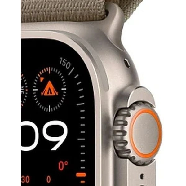 Apple Watch Ultra 2 GPS+Cellular 49mm, ремешок "Olive Alpine Loop" размер S 130-160 mm (MREX3). Фото 4