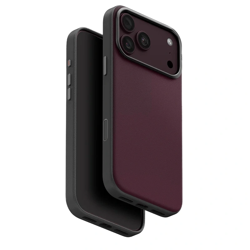 Накладка Uniq для iPhone 18 Pro Max / iPhone 17 Pro Max Lyden DS Vegan Leather Case (MagSafe), Deep Maroon (IP6.9P(2026)-LDSMDMRN). Фото 1