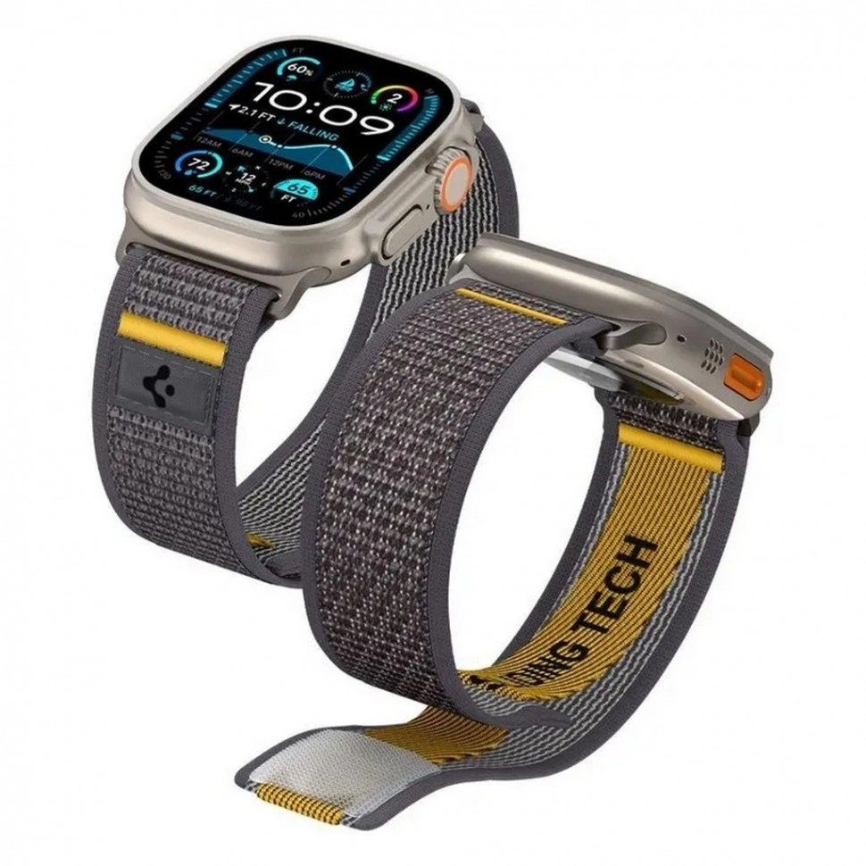 Ремешок Spigen Athlex Air для Apple Watch 44/45/49мм, Active Gray (AMP09034). Фото 1