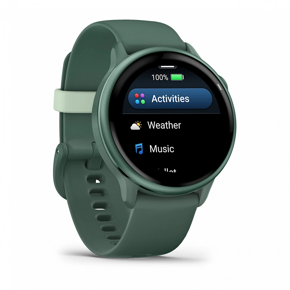 Умные часы Garmin Vivoactive 6 Metallic Jasper Green with Jasper Green Band (010-02985-42). Фото 3