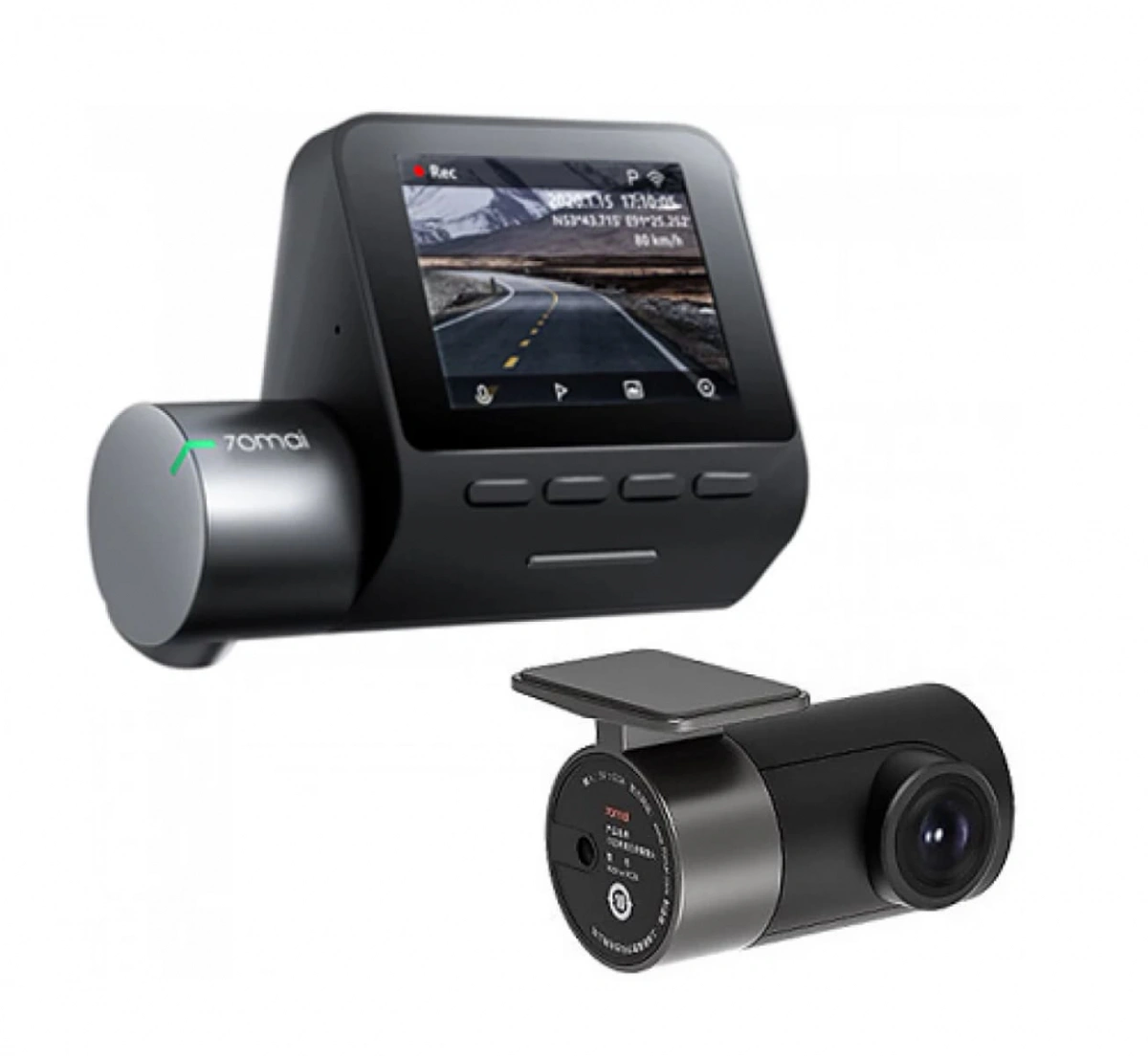 Видеорегистратор XiaoMi 70Mai Dash Cam Pro Plus+Rear Cam Set A500S-1, Чёрный. Фото 5