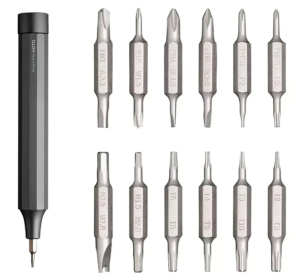 Отвертка с насадками XiaoMi Hoto Precision Screwdriver Kit 24 in 1 QWLSD004, Серая (HTT0005EU). Фото 1