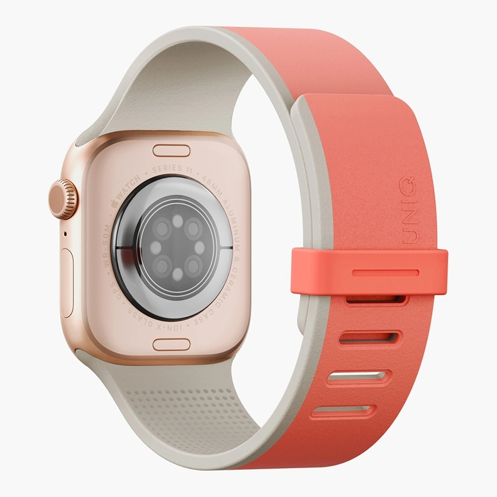 Ремешок Uniq для Apple Watch 44/45/49мм Revix IV reversible Magnetic, Coral Quartz/Beige (49MM-REV4CRLQBEG). Фото 2