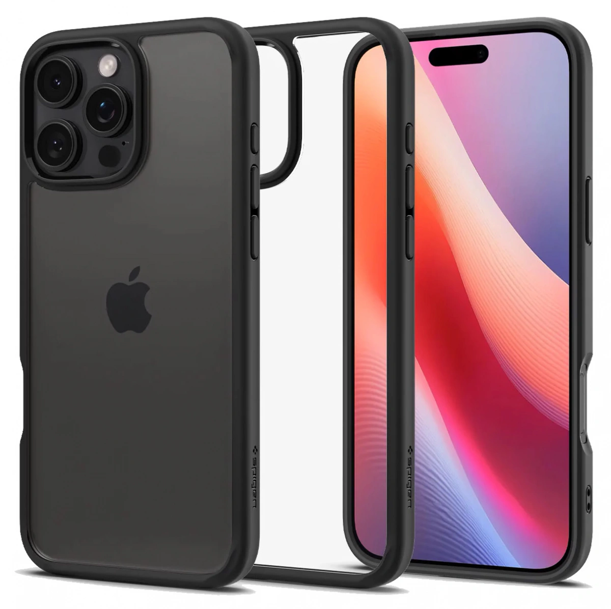 Накладка Spigen Ultra Hybrid для iPhone 16 Pro Max, Matte Black (ACS07996). Фото 1