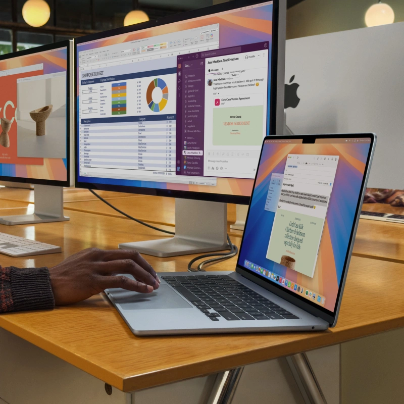 Apple MacBook Air 15" 2025 Небесно-голубой (MC7A4) (M4, 10-ядер CPU/10-ядер GPU, 16 ГБ, 256 ГБ SSD). Фото 7