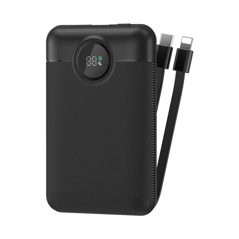 Внешний аккумулятор Wiwu 22.5W 10000 mAh PD Dual Cable, Black (Wi-P022). Фото 3
