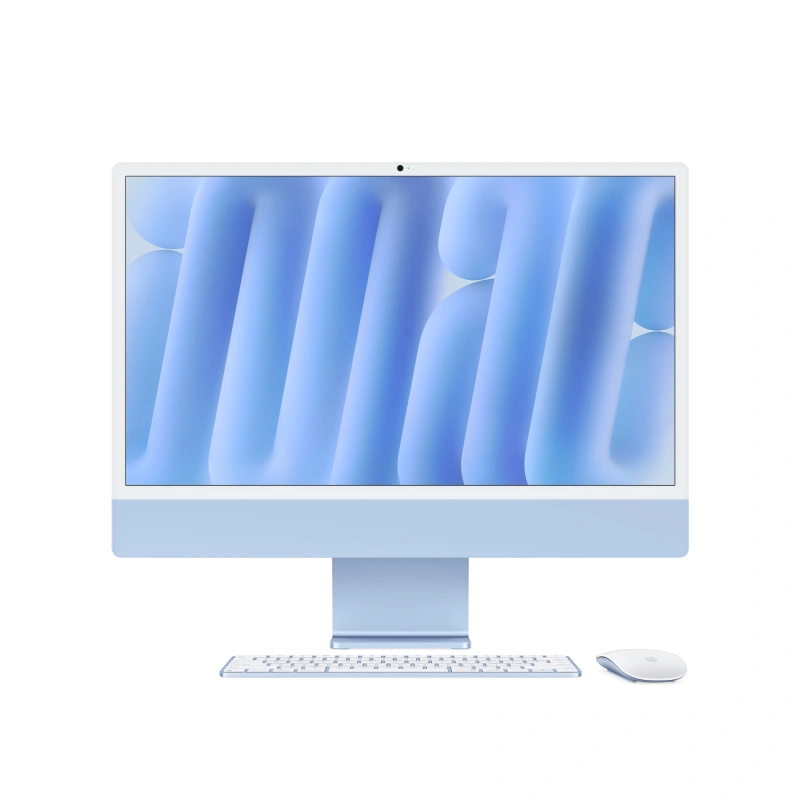 Apple iMac 24" Retina 4,5K, (MWUF3RU/A) (M4, 8C CPU, 8C GPU, 16 ГБ, 256 ГБ SSD, 2024), Blue. Фото 2