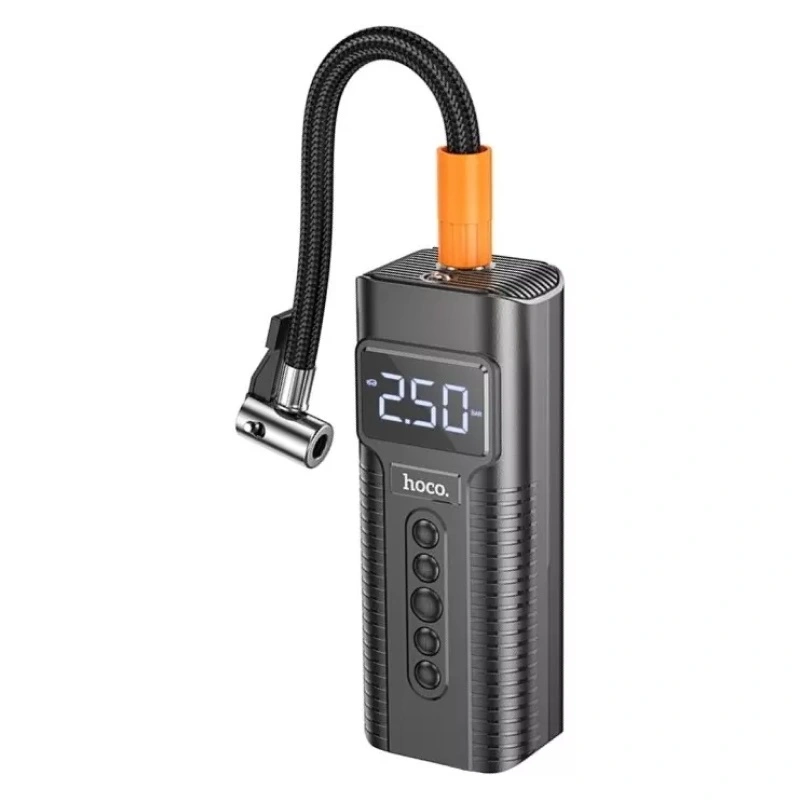 Автомобильный компрессор Hoco PH55 Roys, Чёрный. Фото 3