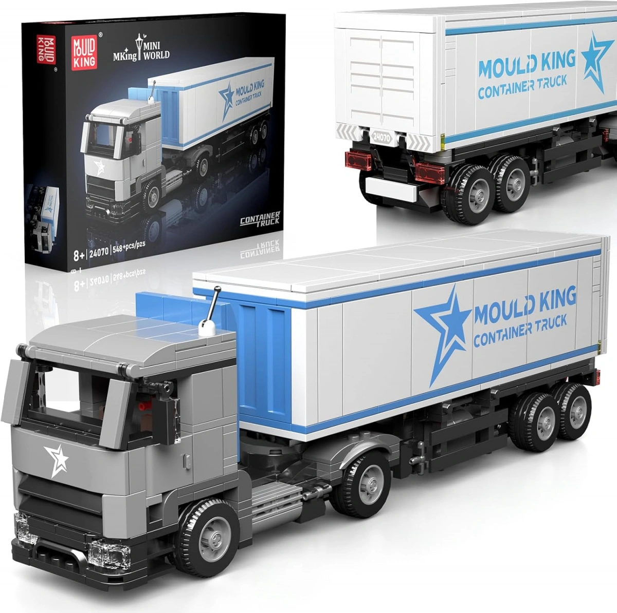 Конструктор Mould King Models 24070. Контейнерный грузовик, 548 деталей. Фото 1