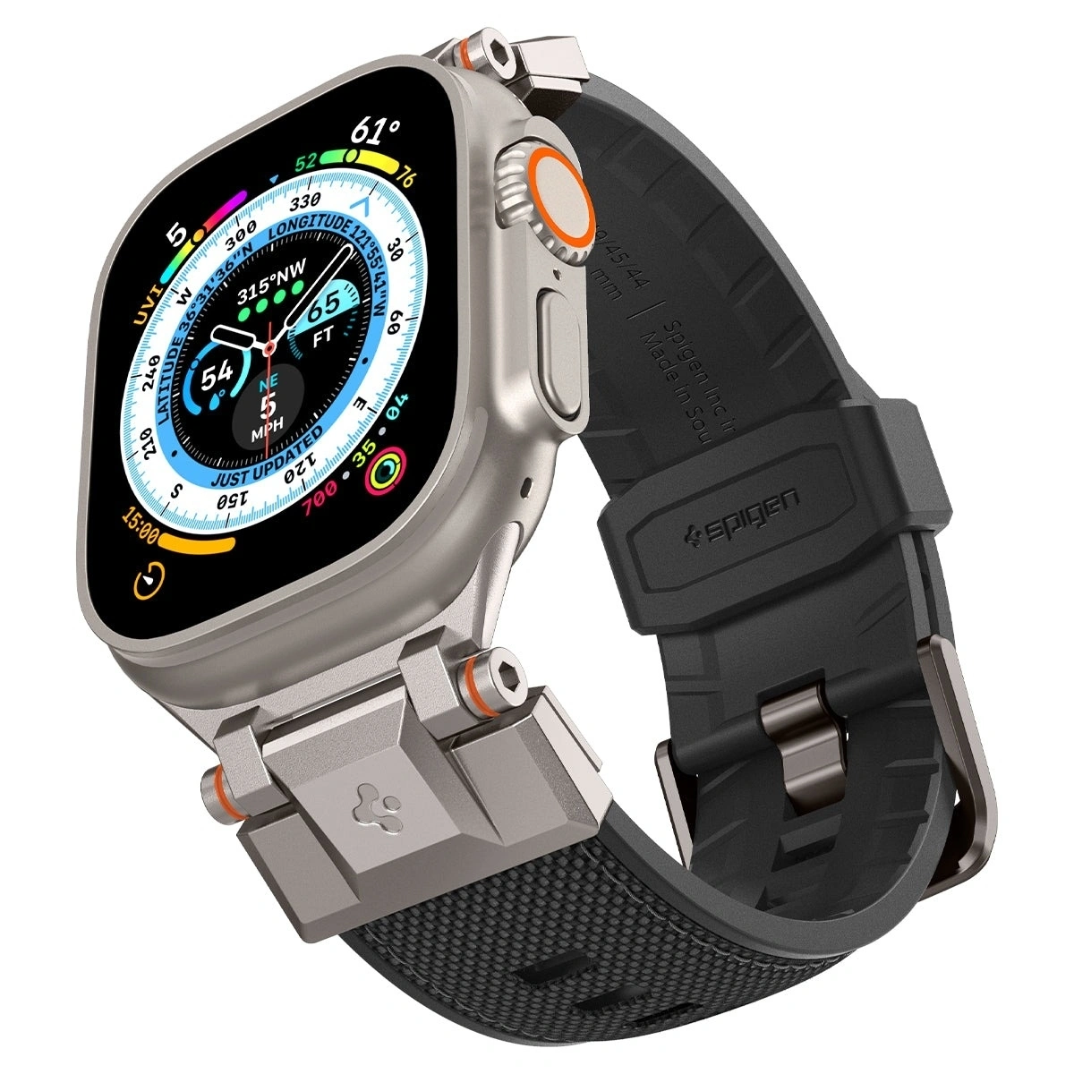 Ремешок Spigen Durapro Armor для Apple Watch 44/45/46/49мм, Чёрный (AMP06065). Фото 3