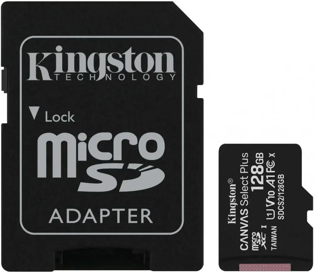 Карта памяти Kingston 128GB MicroSDXC Class 10 (SDCS2/128GB) + SD адаптер 100мб/с. Фото 2