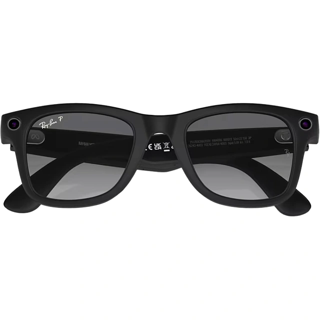 Умные очки Ray Ban Wayfarer RW4006 Матовый черный/Поляризационные градиентные графитовые M 150-50mm (601/ST350). Фото 6