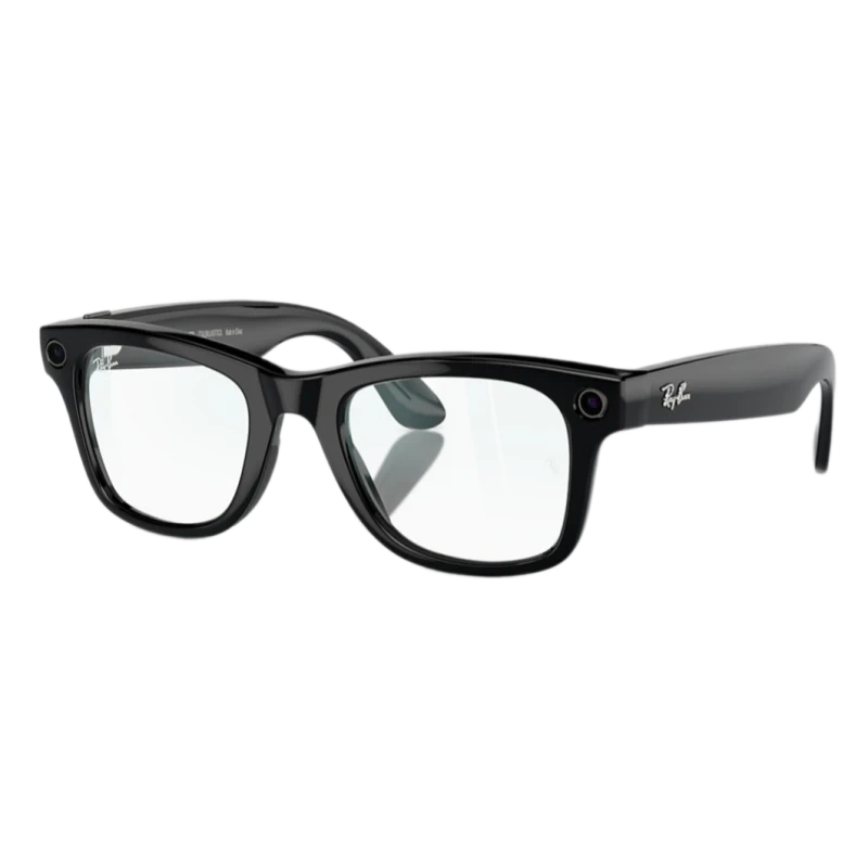 Умные очки Ray Ban Wayfarer RW4006 Глянцевый чёрный/Прозрачный150-50mm (601/SB50). Фото 1