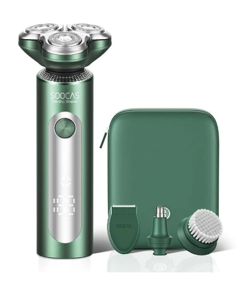 Электробритва Soocas S5 Smooth Electric Shaver (Gift Set), Тёмно-зелёная. Фото 1