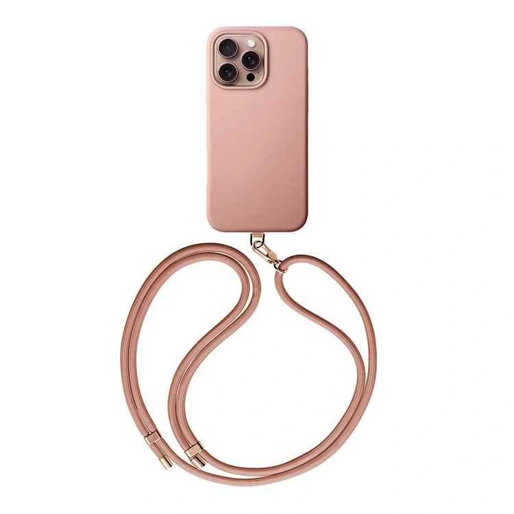 Накладка Uniq для iPhone 16 Pro COEHL CREME Liquid silicone with Strap (MagSafe), Bullet Pink (IP6.3P(2024)-CREMBPNK). Фото 2