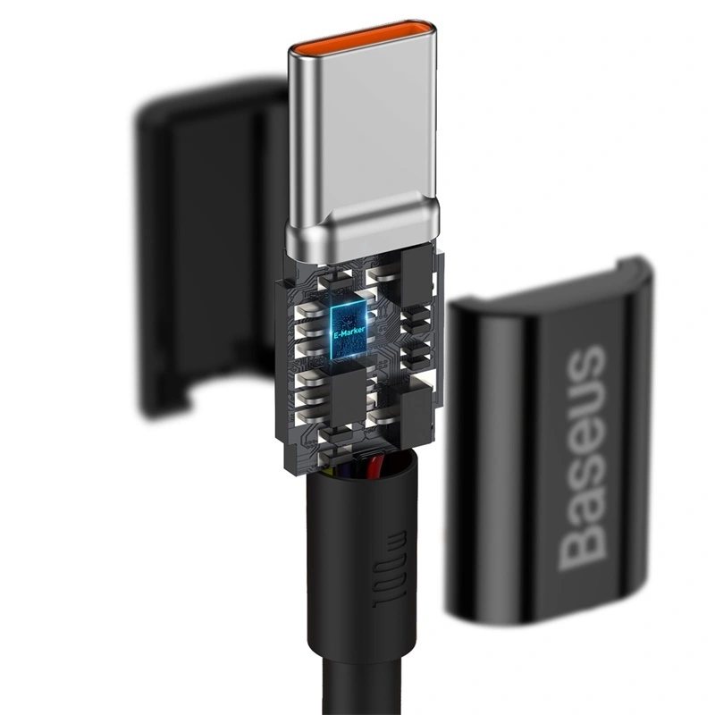 Кабель Baseus Superior Series Fast Charging Data Cable Type-C to Type-C 100W 1м, Чёрный (CATYS-B01). Фото 2