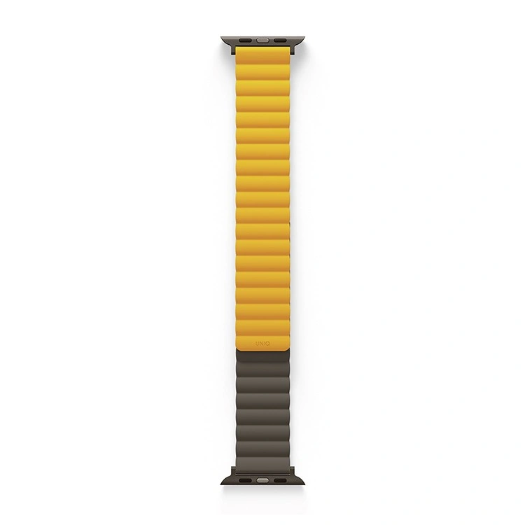 Ремешок Uniq для Apple Watch 44/45/49мм Revix Reversible Magnetic Silicone Strap, Mustard/Khaki (45MM-REVMUSKAK). Фото 6
