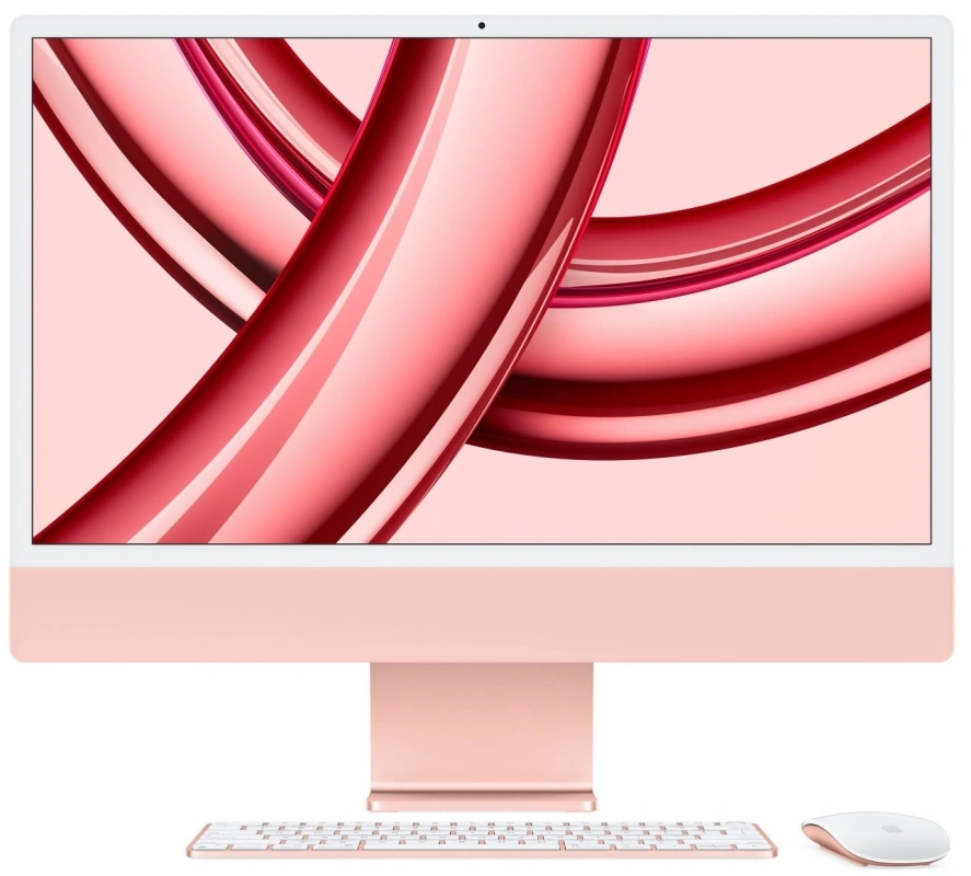 Apple iMac 24" Retina 4,5K, (MQRD3) (M3, 8C CPU, 7C GPU, 8 ГБ, 256 ГБ SSD), Pink. Фото 1