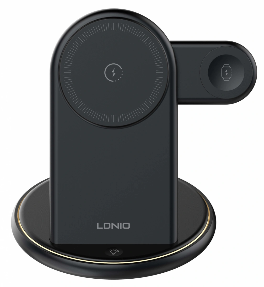 Беспроводное зарядное устройство LDNIO 5 IN 1 Desktop Wireless Charging Station 15W, Чёрное WL02. Фото 2