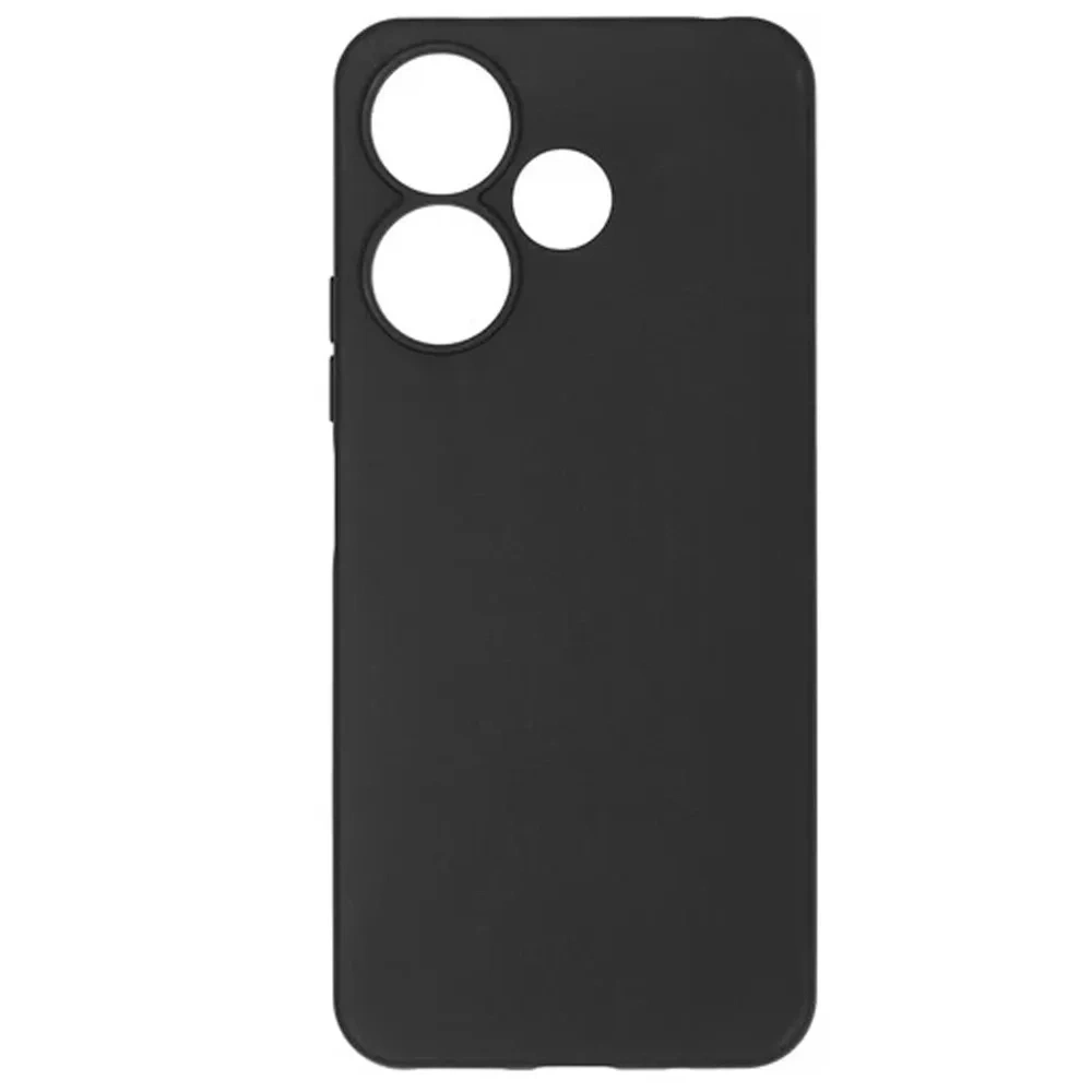 Накладка Silicone Case для Redmi 13 4G / Poco M6, Чёрная. Фото 1