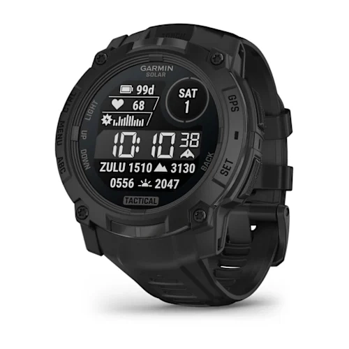 Умные часы Garmin Instinct 3 50mm, Solar, Tactical Edition, Black with Black Band (010-02935-90). Фото 1