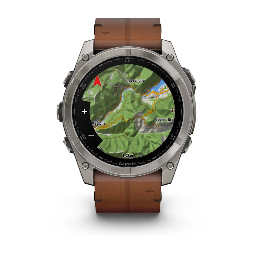 Умные часы Garmin Fenix 8 51mm, Amoled, Sapphire, кожаный ремешок "Chestnut" + спортивный ремешок "Graphite" (010-02905-40). Фото 3