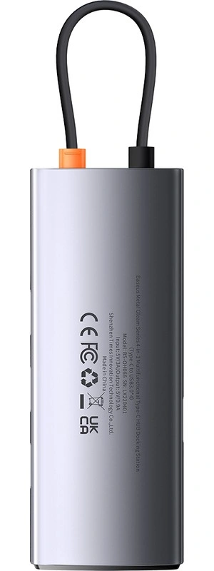 Хаб Baseus Metal Gleam Series 4-in-1 Multifunctional Type-C HUB Docking Station (WKWG070013). Фото 4