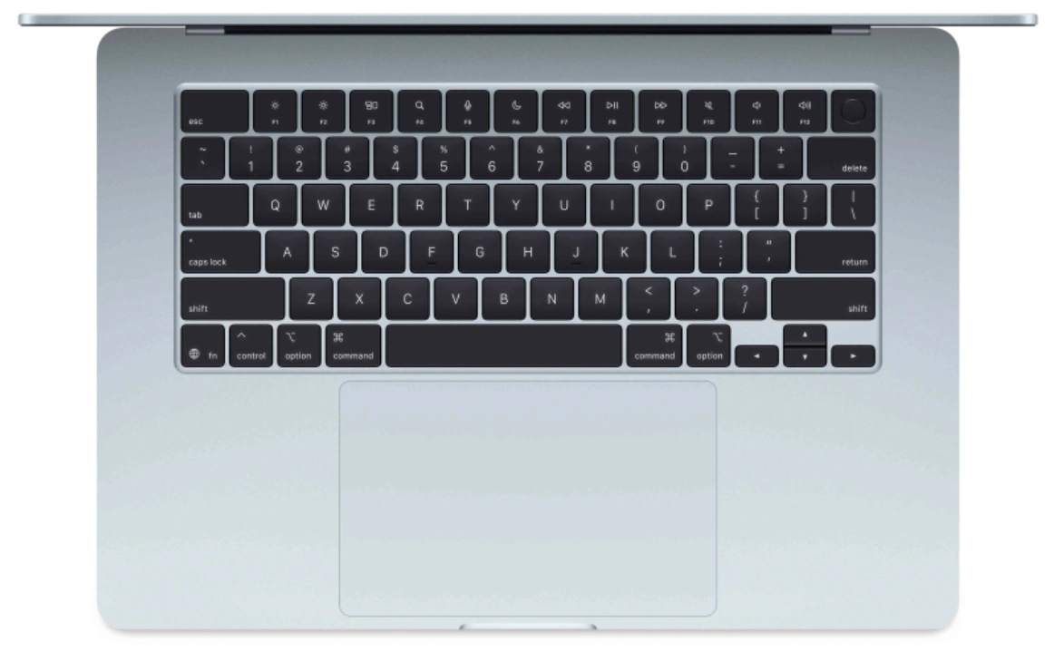 Ноутбук Apple MacBook Air 15" 2026 512 Гб Небесно-голубой (MDVQ4) (M5, 10C CPU/10C GPU, 16Гб, 512Гб SSD). Фото 2