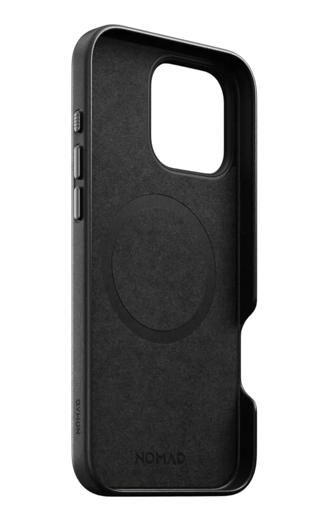 Накладка Nomad Traditional Leather Case With MagSafe для iPhone 16 Pro, Black (NM01391685). Фото 4