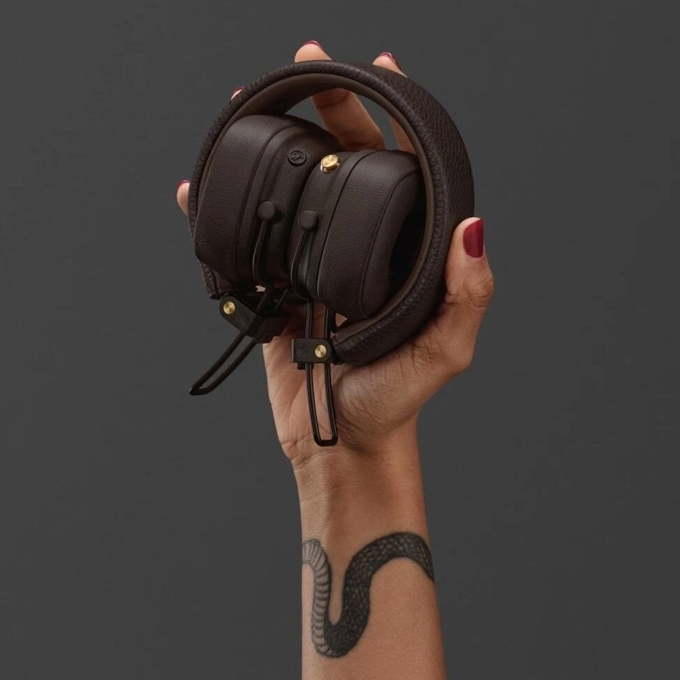 Беспроводные наушники Marshall Major V, Коричневый (Уцененный товар). Фото 5