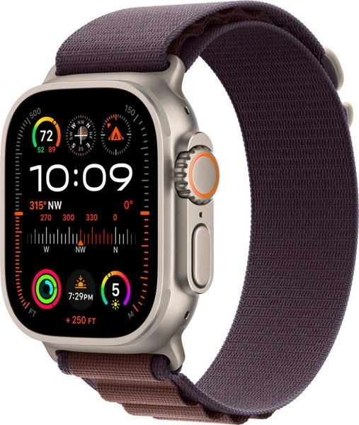 Apple Watch Ultra 2 GPS+Cellular 49mm, ремешок "Indigo Alpine Loop" размер L 165-210 mm (MREW3). Фото 1