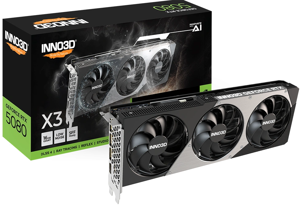 Видеокарта Inno3D GeForce RTX 5080 X3 16Гб GDDR7 256 bit PCIe 5.0. Фото 5